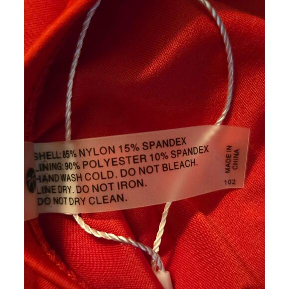 Holipick Red One Piece Swimsuit Tummy Control Womens Size Large - Picture 7 of 9